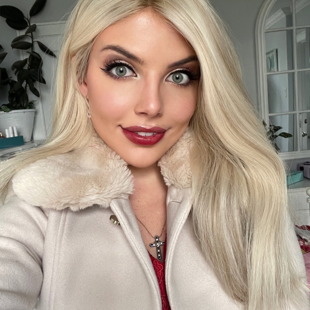 Chelsea Wig Co silk top lace front human hair platinum blonde wig 24 inches long